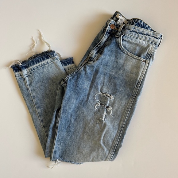 Forever 21 Denim - Distressed ankle jean straight leg